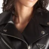 Prada Black Leather Biker Jacket