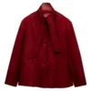 Prada Suede Jacket with Tie Collar