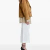 Proenza Schouler Double-Breasted Suede Jacket in Camel