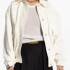 ROKH Belted Leather Bomber Jacket