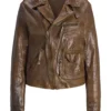Ralph Lauren Studded Leather Biker Jacket