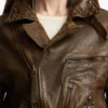 Ralph Lauren Studded Leather Biker Jacket