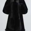 Sima Short Fur-Trimmed Coat