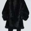 Sima Short Fur-Trimmed Coat