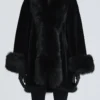 Sima Short Fur-Trimmed Coat