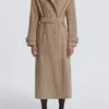 Tate Suede Sable Trench Coat