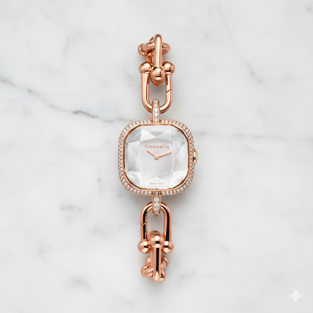 Tiffany & Co. Cocktail Cushion Knot Bracelet Watch - White