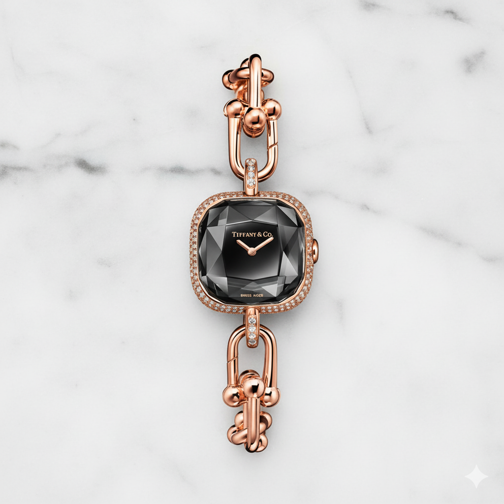 Tiffany & Co. Cocktail Cushion Knot Bracelet Watch - Black