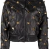 Valentino Garavani Roman Stud Quilted Leather Bomber Jacket