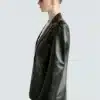 Valeria Black Leather Blazer