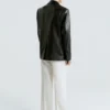 Valeria Black Leather Blazer