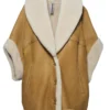 Yves Salomon Shearling Short-Sleeve Coat