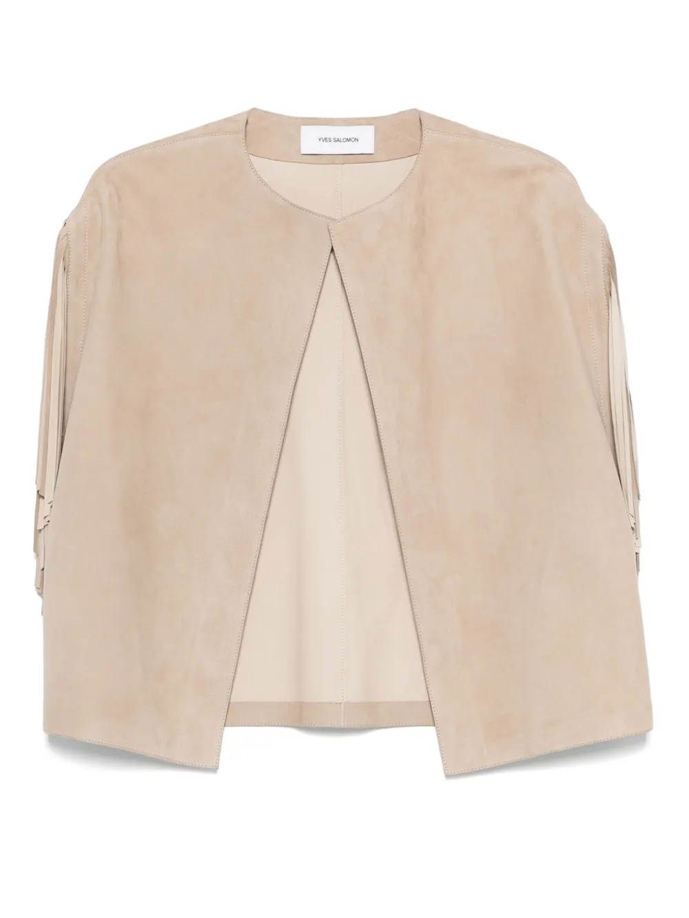 Yves Salomon Suede Cape Jacket