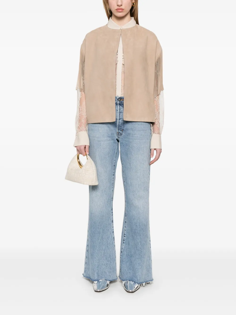 Yves Salomon Suede Cape Jacket 2