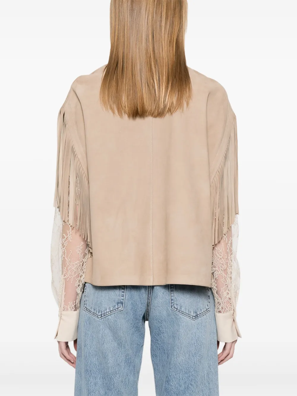 Yves Salomon Suede Cape Jacket 4