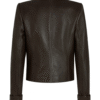 Frame Cropped Dark Brown Leather Jacket 3