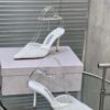 Jimmy Choo Saeda 85 Ivory Tulle Crystal Pumps