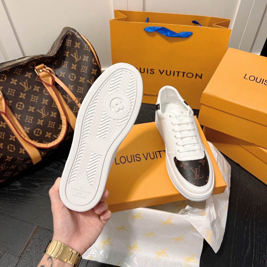 Louis Vuitton Time Out Sneaker – Monogram Canvas & White Calf Leather