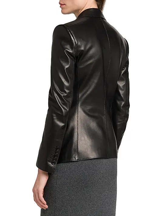 Tom Ford Black Leather Blazer