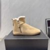 ALAÏA Shearling-Lined Suede Ankle Boots