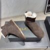 ALAÏA Shearling-Lined Suede Ankle Boots