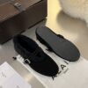 ALAÏA Shearling-Lined Suede Mary Jane Flats