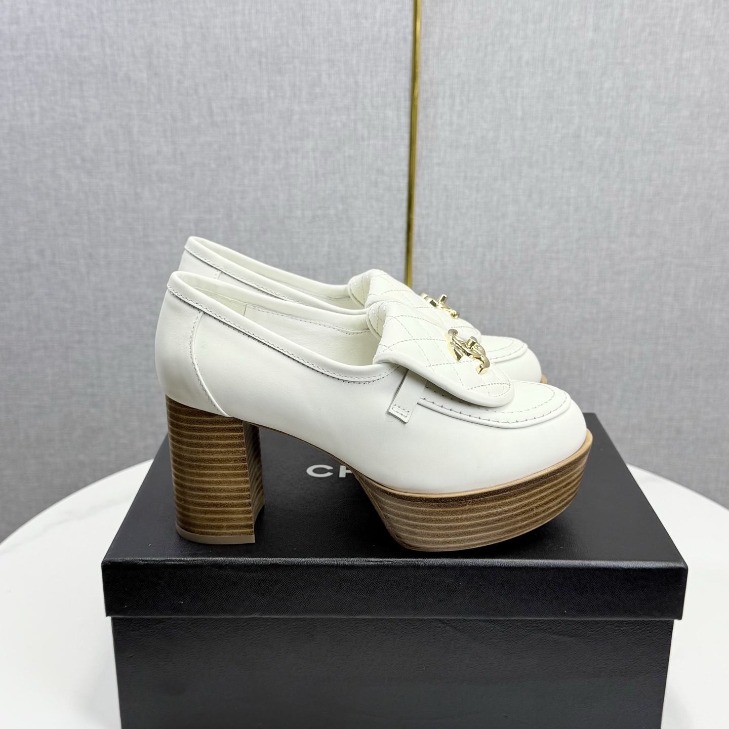 CHANEL Platform Loafer Heels