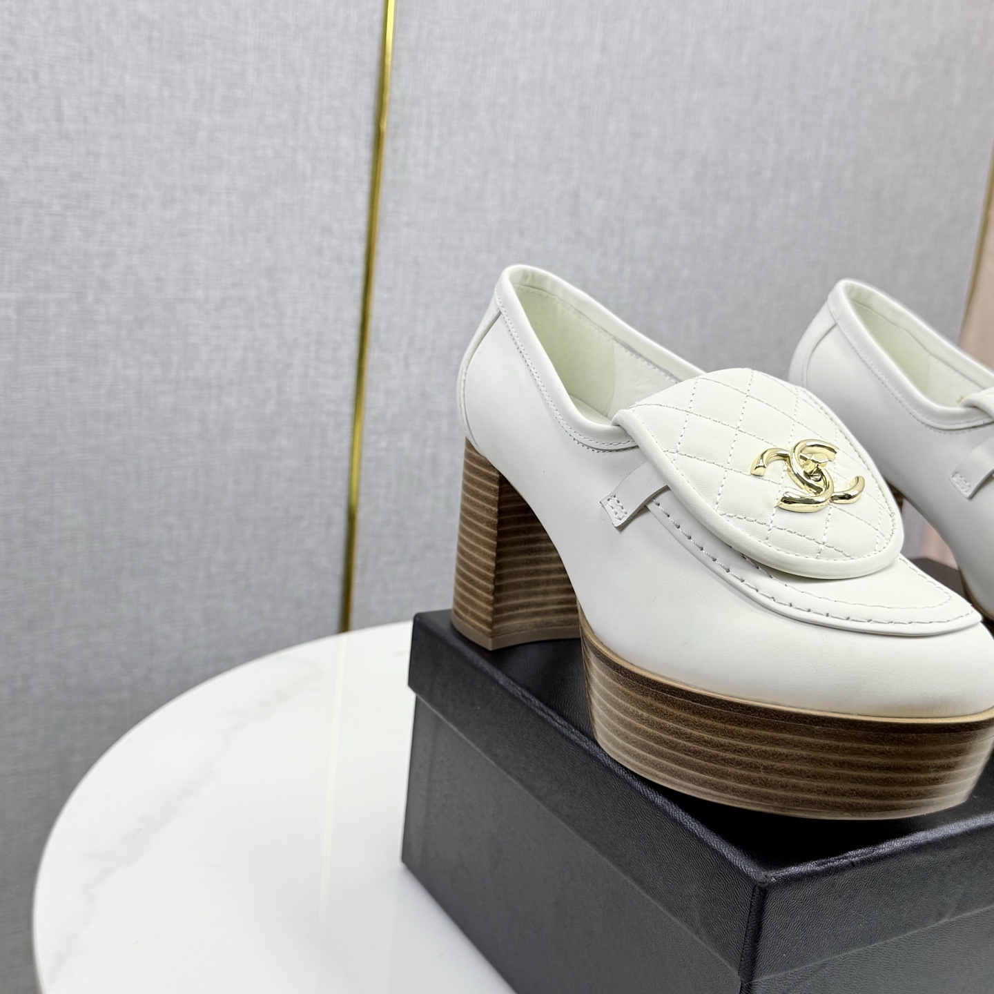 CHANEL Platform Loafer Heels