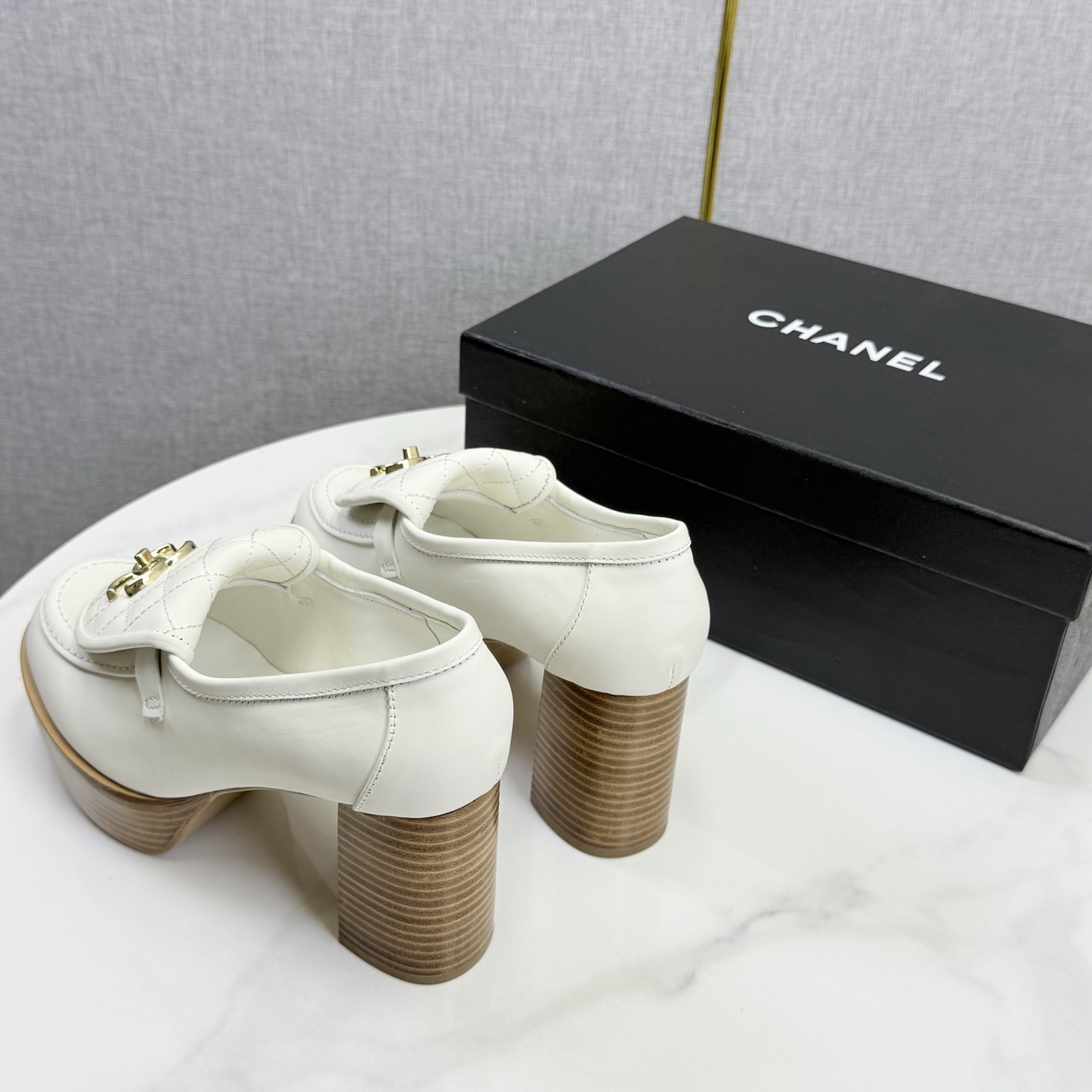 CHANEL Platform Loafer Heels