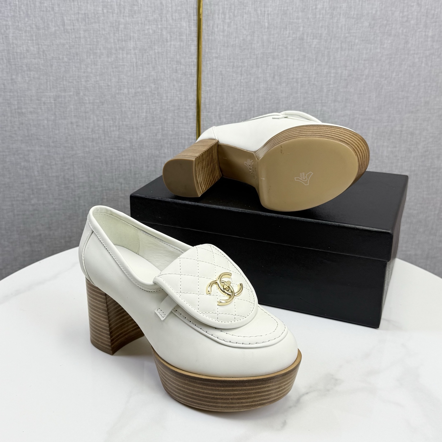 CHANEL Platform Loafer Heels