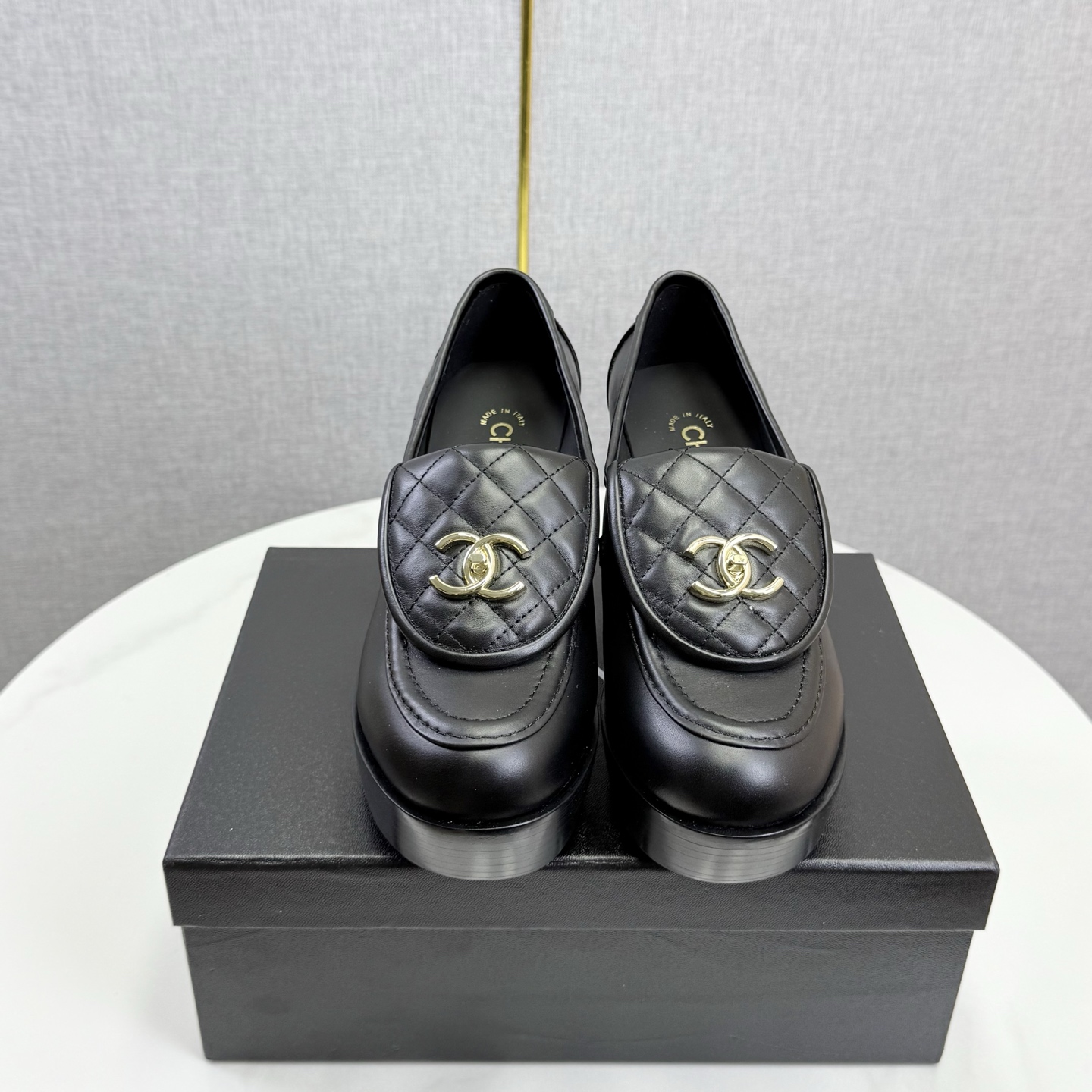 CHANEL Platform Loafer Heels