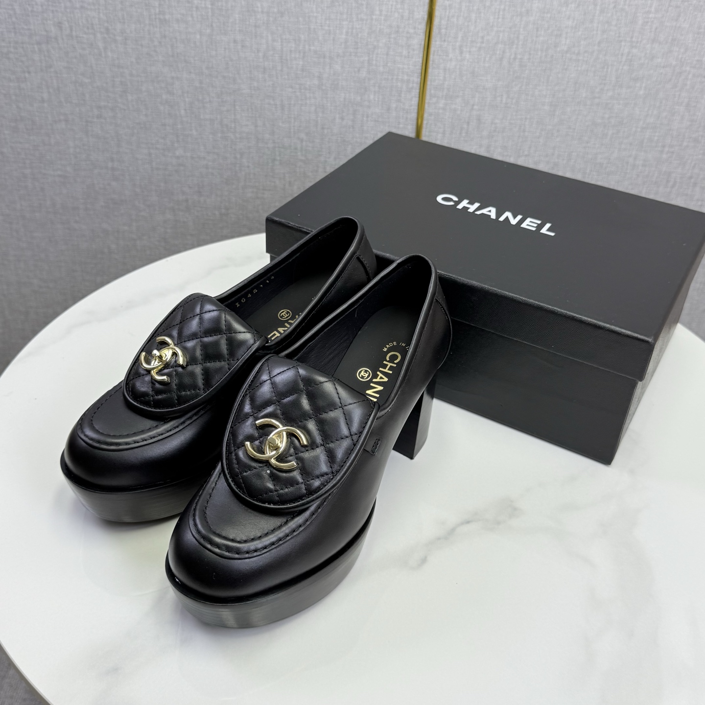 CHANEL Platform Loafer Heels