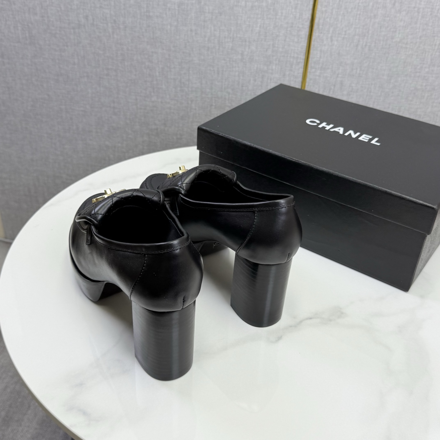 CHANEL Platform Loafer Heels