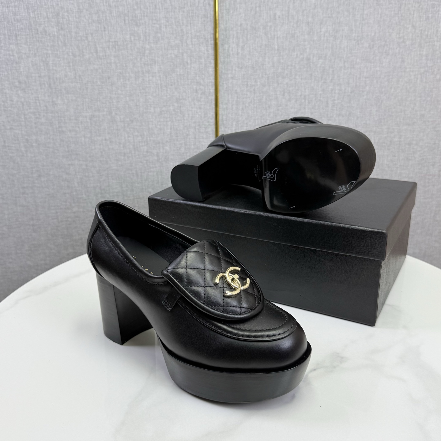 CHANEL Platform Loafer Heels