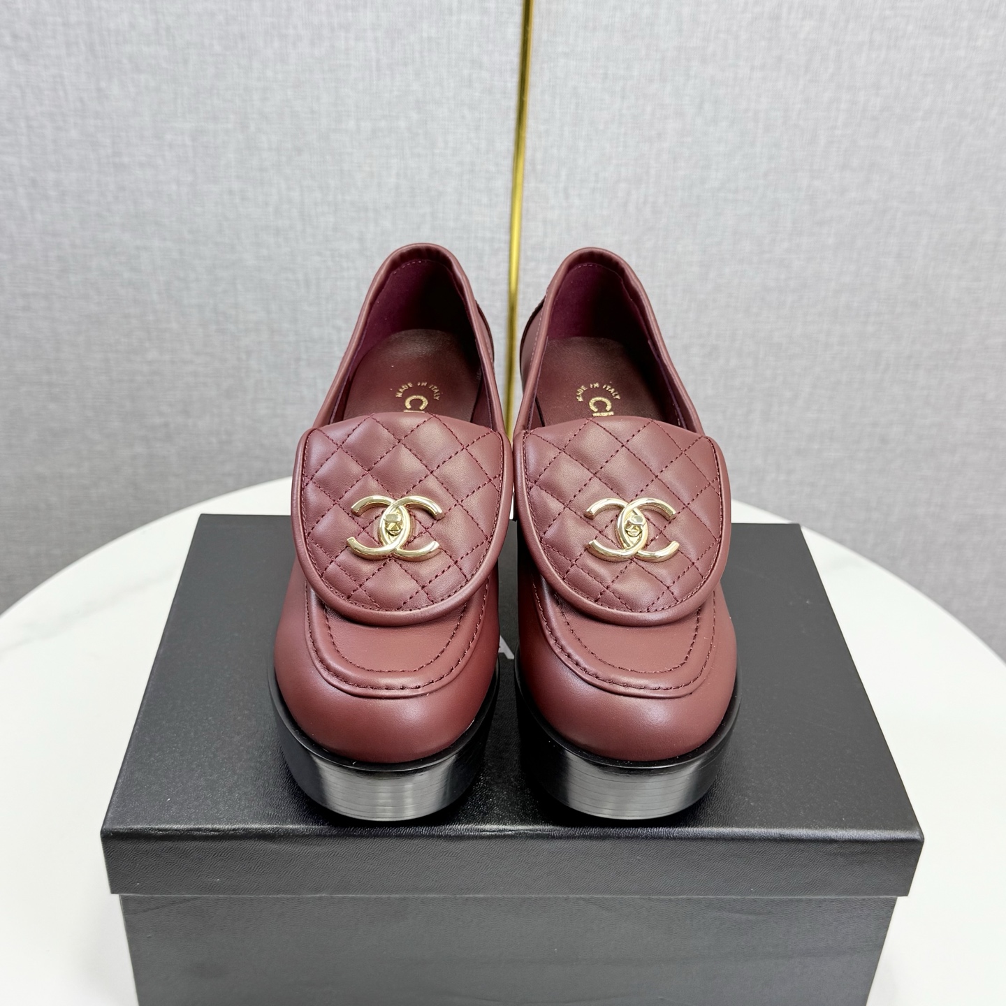 CHANEL Platform Loafer Heels