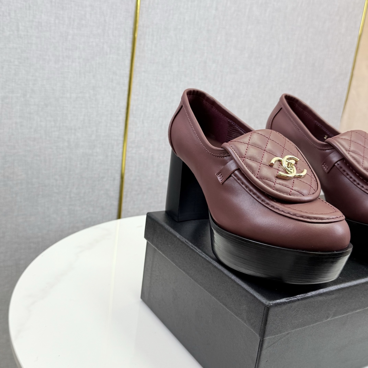 CHANEL Platform Loafer Heels