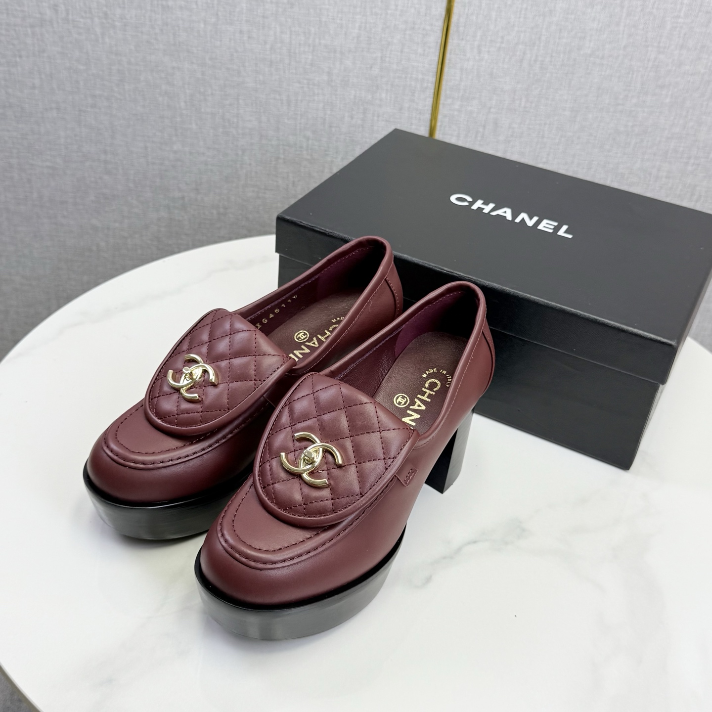 CHANEL Platform Loafer Heels