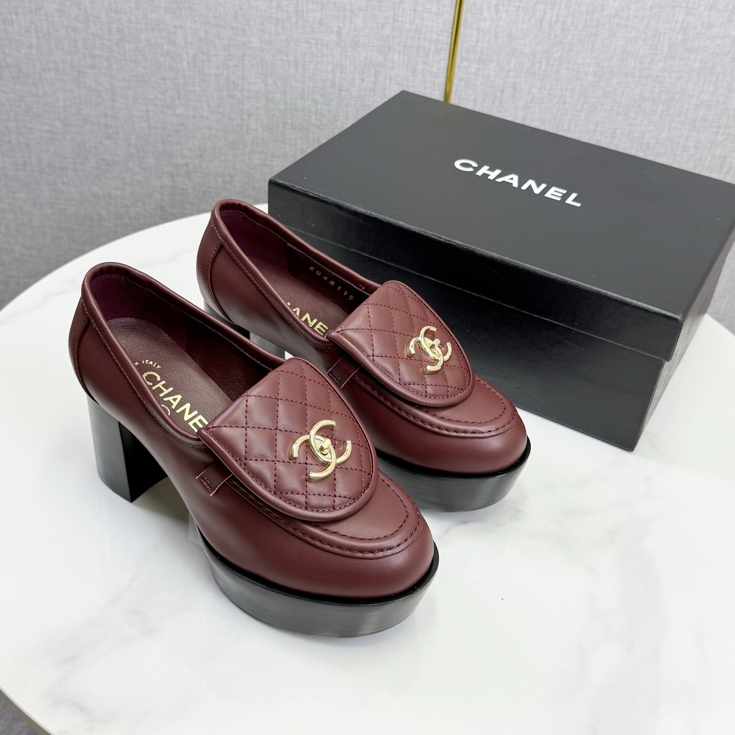CHANEL Platform Loafer Heels