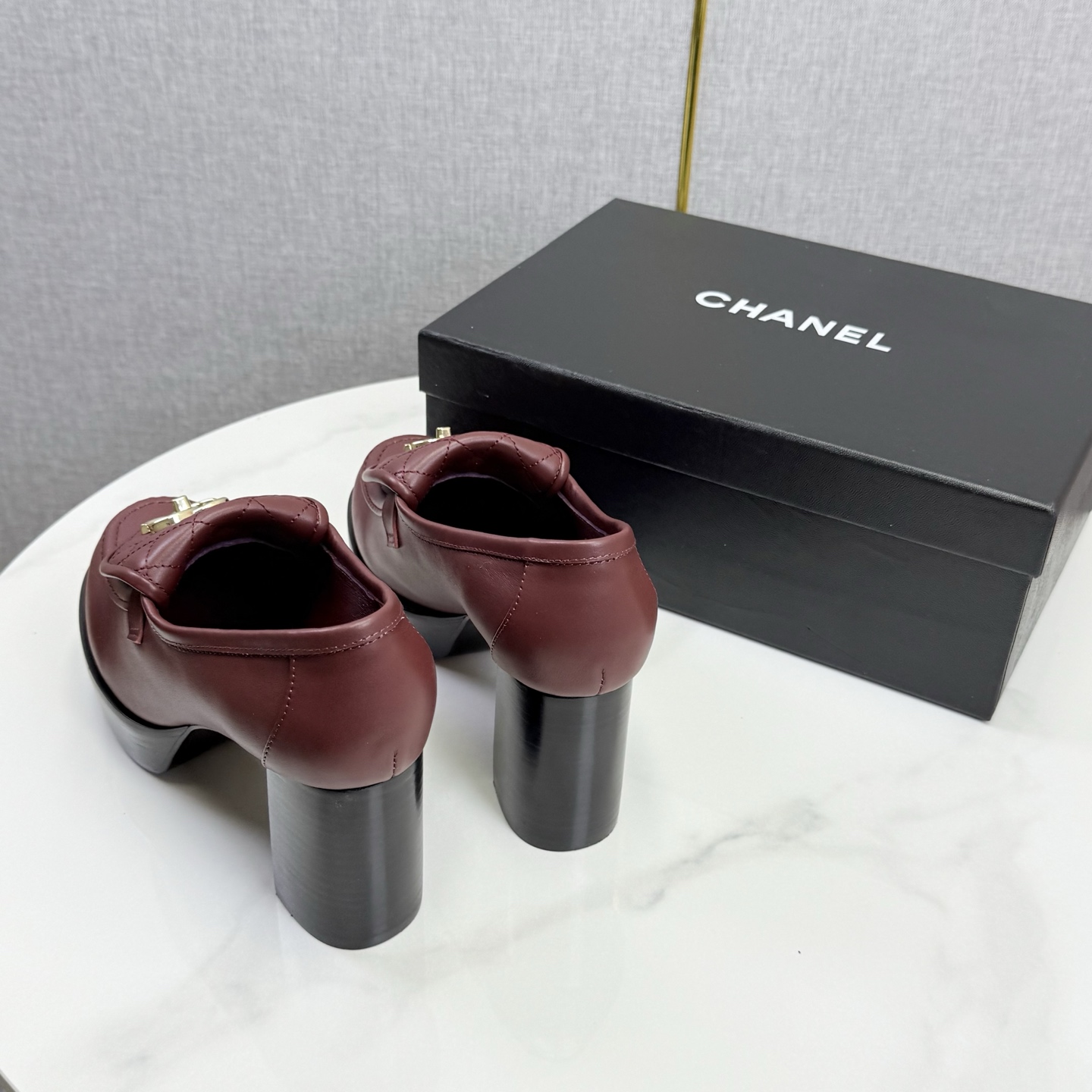 CHANEL Platform Loafer Heels