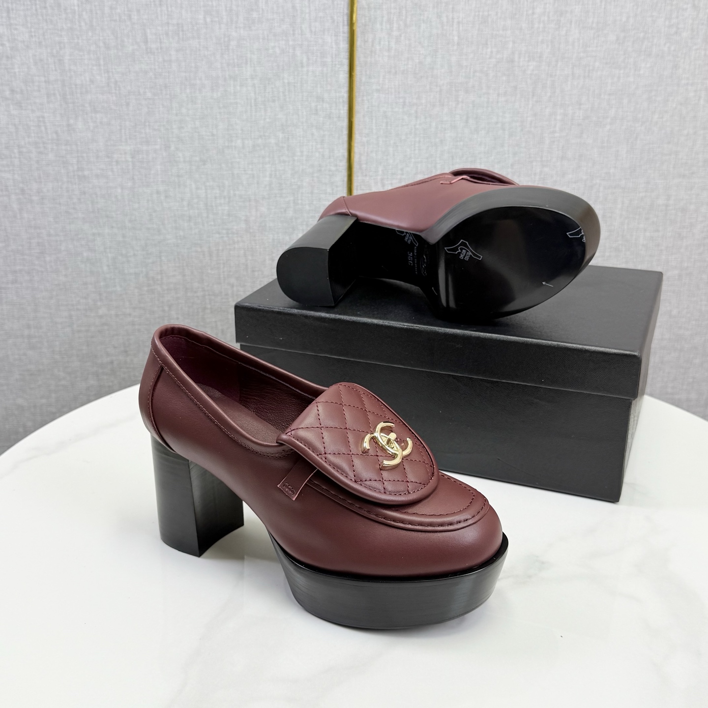 CHANEL Platform Loafer Heels