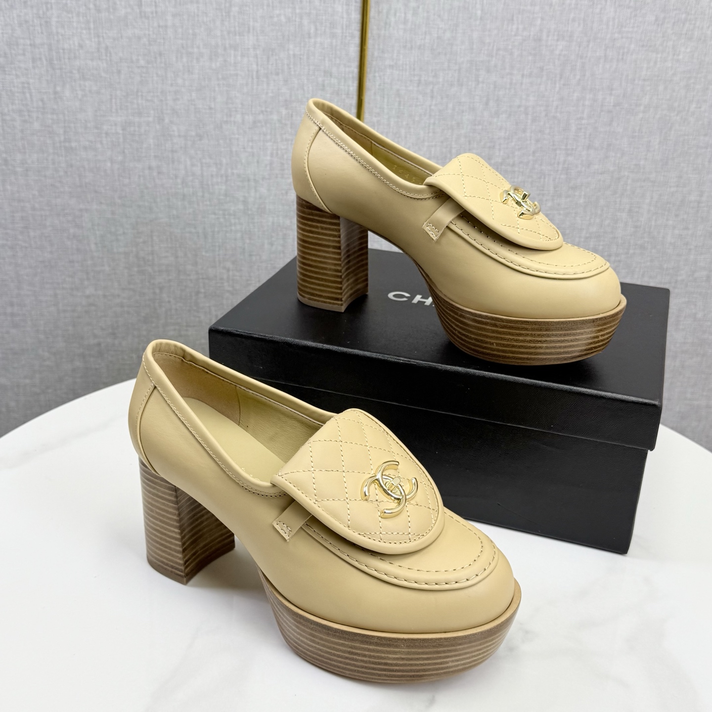 CHANEL Platform Loafer Heels