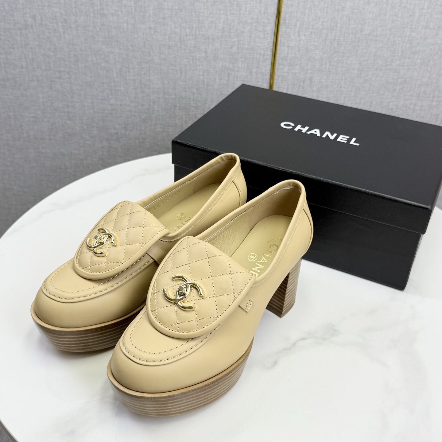 CHANEL Platform Loafer Heels
