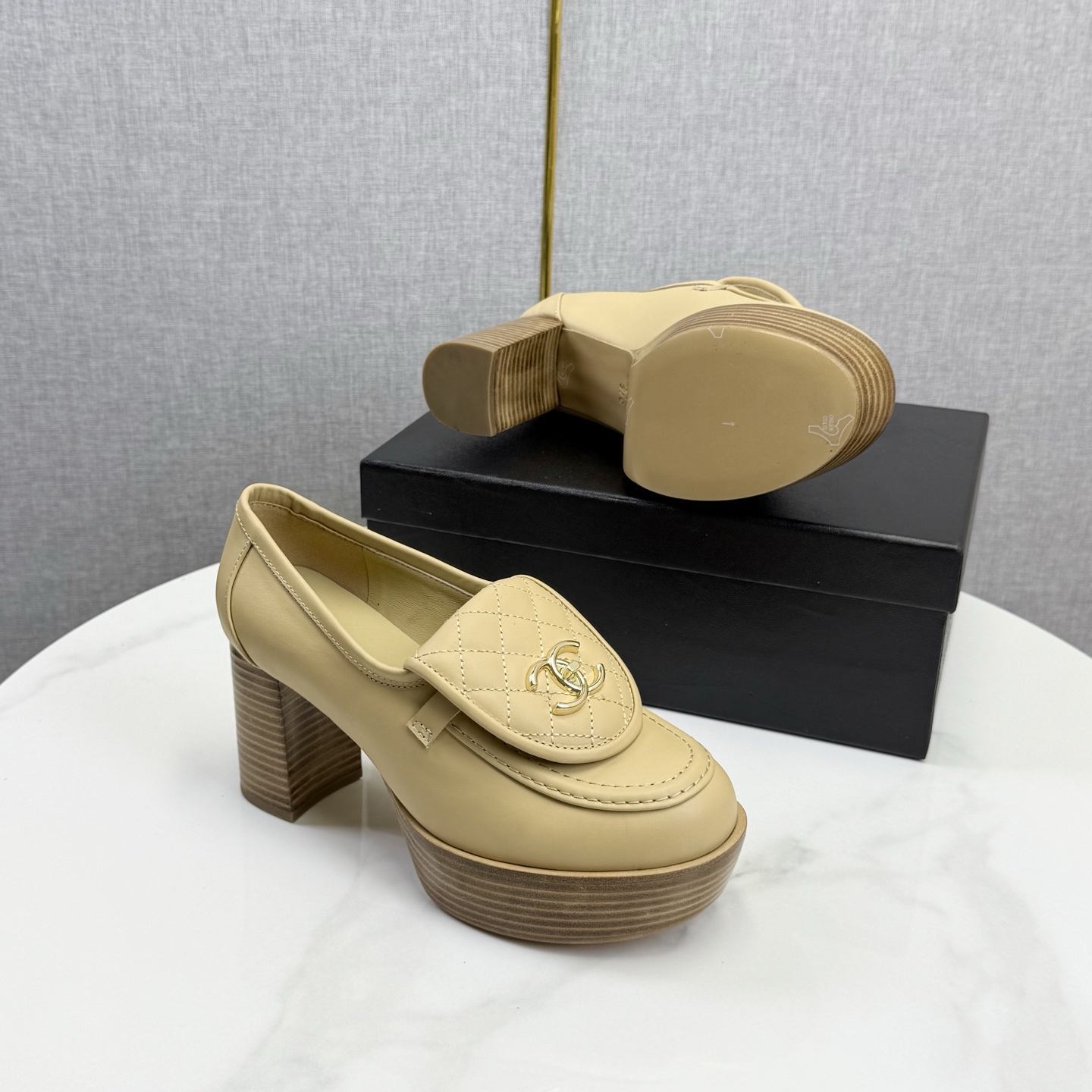 CHANEL Platform Loafer Heels