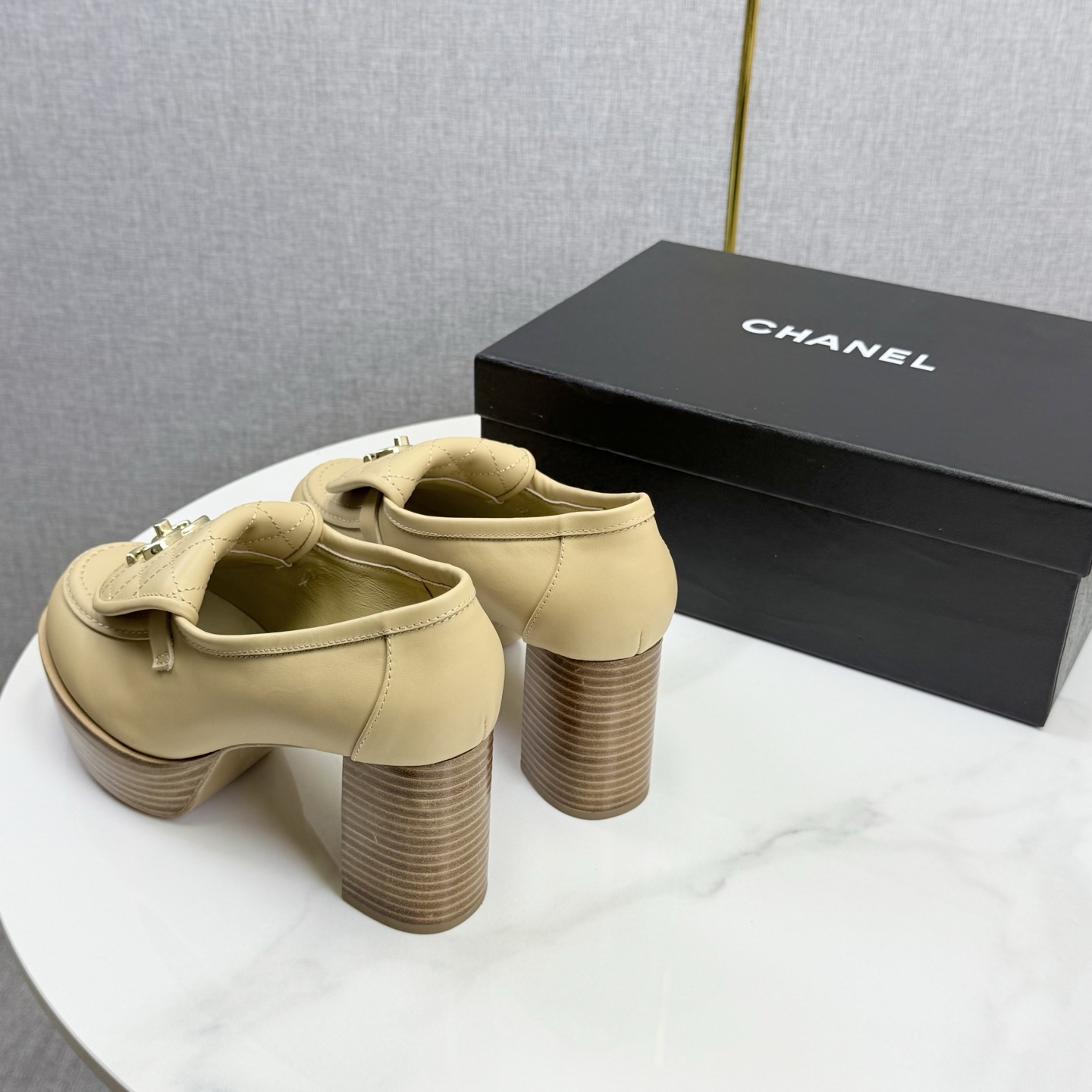 CHANEL Platform Loafer Heels