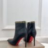 Christian Louboutin Black Booty Chain 100mm Boots