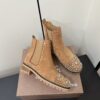 Christian Louboutin Chasse A Clou Studded Cap Toe Chelsea Booties - Suede 5