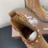 Christian Louboutin Chasse A Clou Studded Cap Toe Chelsea Booties - Suede 7