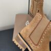 Christian Louboutin Chasse A Clou Studded Cap Toe Chelsea Booties - Suede 8