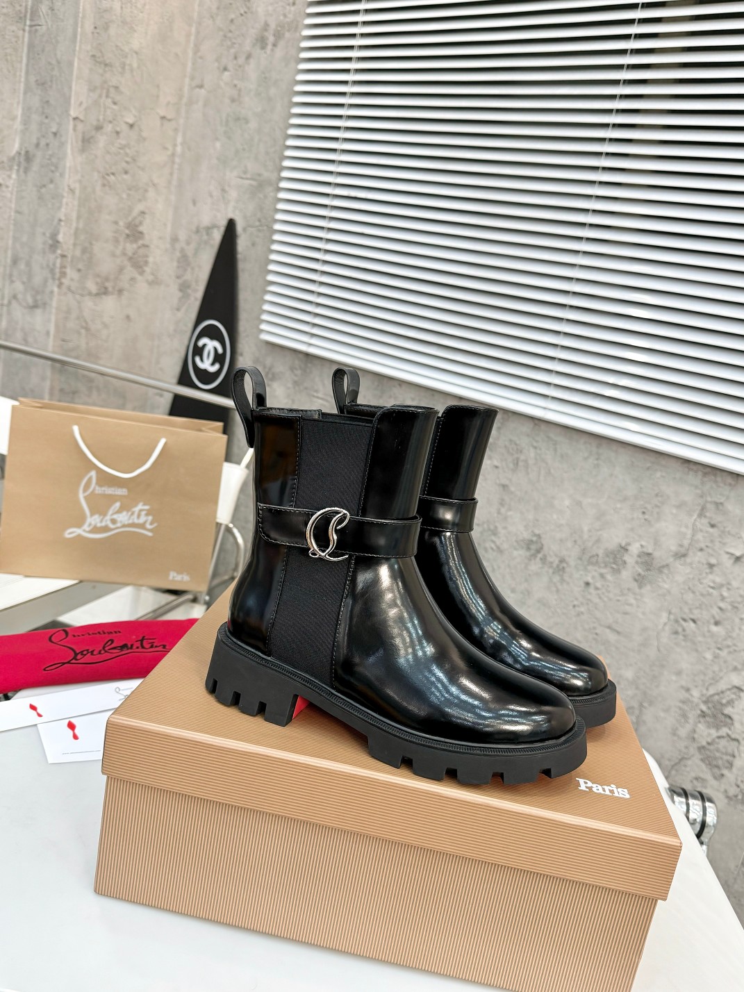 Christian Louboutin Chelsea Booty Lug Boots 1