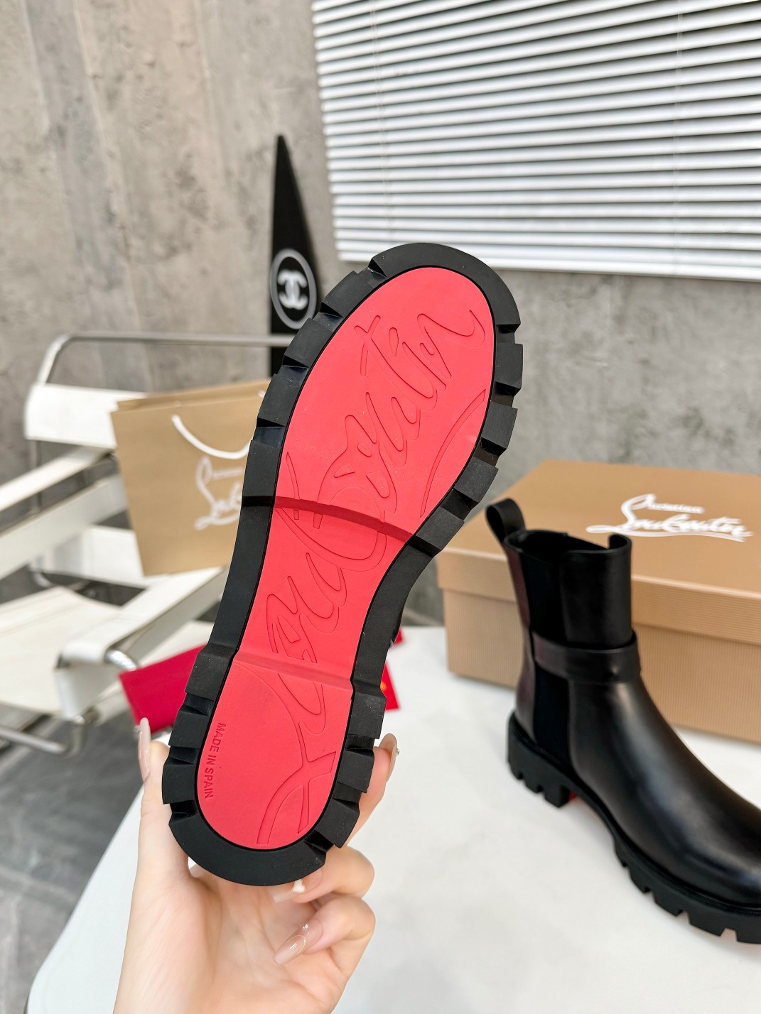 Christian Louboutin Chelsea Booty Lug Boots 12